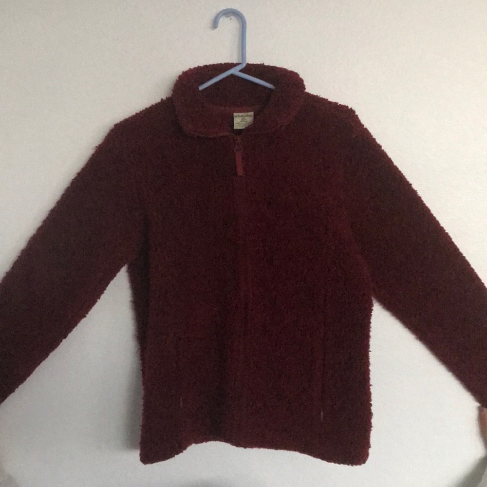 Red fuzzy fleece